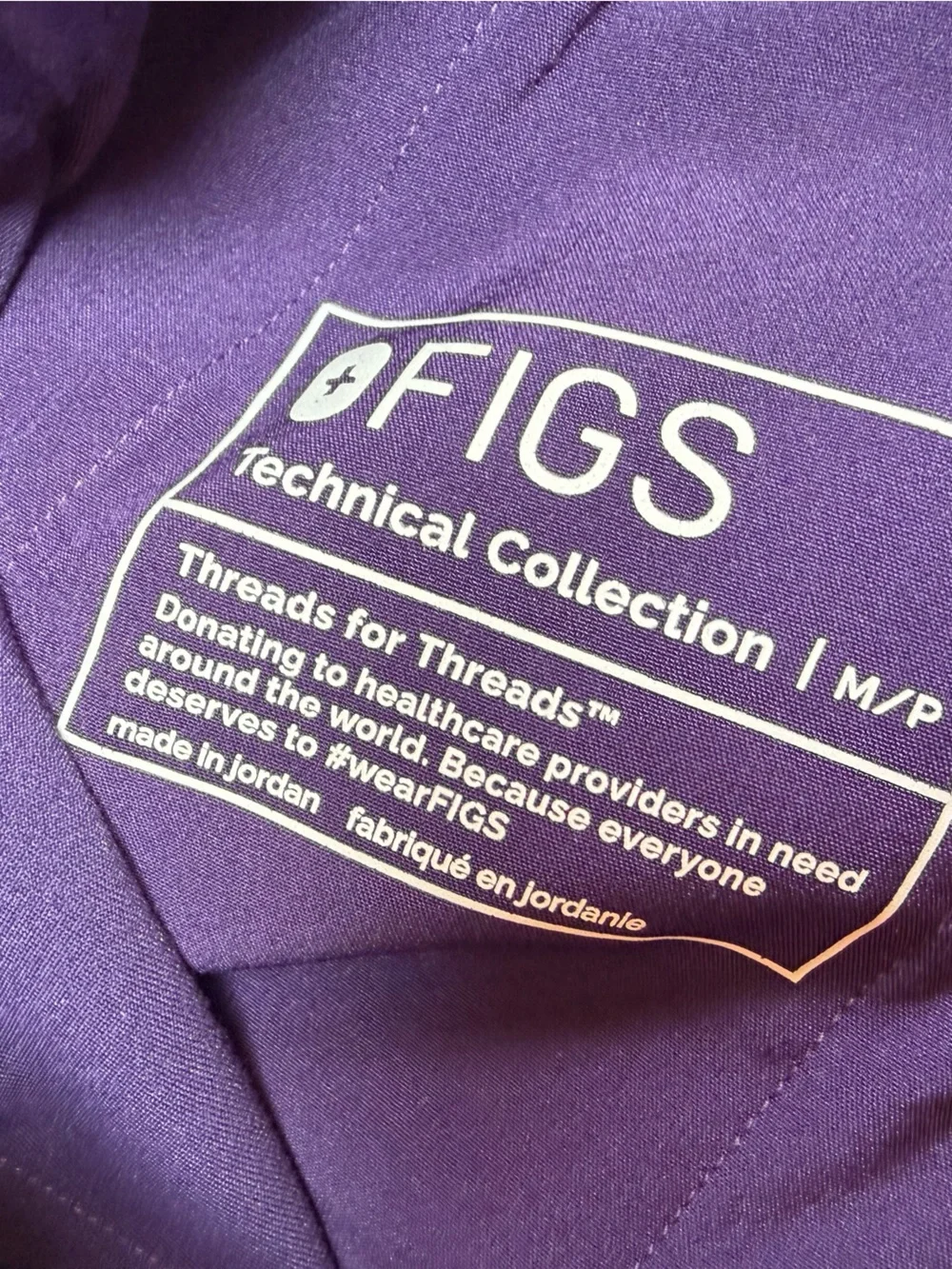 FIGS Women’s Scrub Pants in Purple Jam - Picture 2 of 2